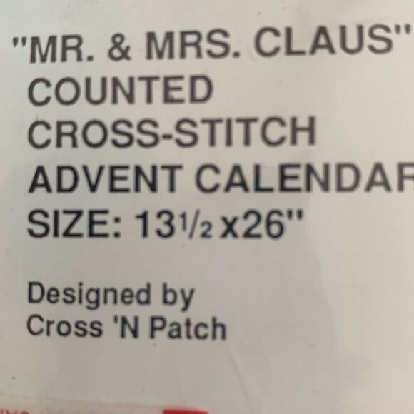 Bucilla Christmas Counted
Cross-Stitch Advent Calendar Kit Mr
& Mrs Claus 82564 - Picture 14 of 14